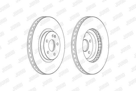 Гальмівний диск передній Mercedes Vito W447 Jurid 569261J