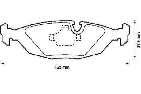 Тормозные колодки задние BMW 3-Series, 5-Series, 6-Series, 7-Series, Z3 Jurid 571300J