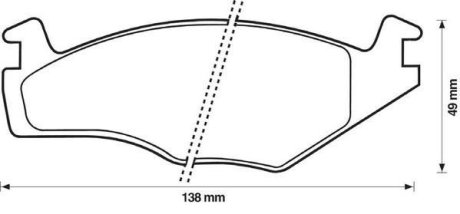 Гальмівні колодки передні VW Caddy, Golf 1-3, Jetta, Passat / Seat Cordoba, Ibiza, Inca, Toledo Jurid 571317J