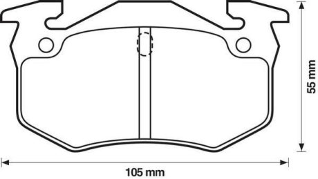 CITROEN гальмівні колодки задн. ZX 91-,Xsara,Peugeot 206-309,Renault 19,Clio,Megane I Jurid 571334J