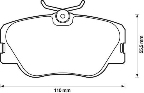 Гальмівні колодки передні Mercedes 124, 190, E-Class / Peugeot 205 / Citroen C15 Jurid 571382J