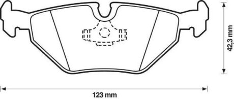 Гальмівні колодки задні BMW 3-Series, 5-Series, 7-Series, Z3 Jurid 571387J