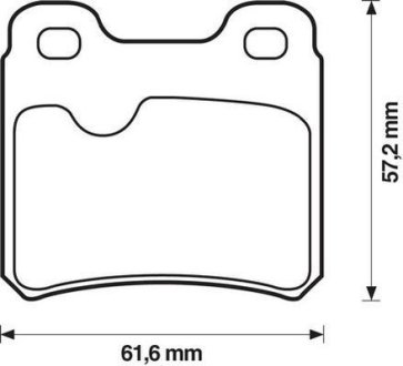 Гальмівні колодки задні Opel Astra, Ascona, Calibra, Kadett E, Vectra A / Saab 900 / Vauxhall Jurid 571407J