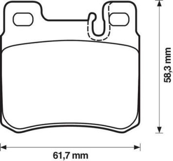 Гальмівні колодки задні Mercedes 124, 190, C-Class,E-Class, SL, SLK Jurid 571435J