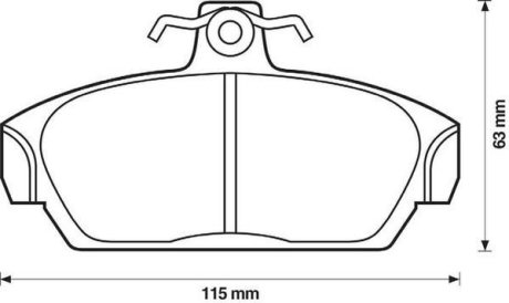 Гальмівні колодки передні Rover 100, Metro / MG Jurid 571436J