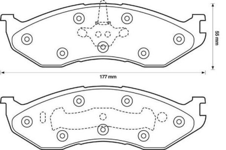 JEEP колодки гальмівні передні Cherokee,Grand Cherokee,Wrangler 2.1/2.5 90- Jurid 571519J