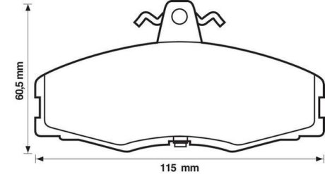 Тормозные колодки передние FORD SIERRA/ SKODA FAVORIT Jurid 571540J