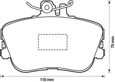 Гальмівні колодки передні Mercedes C-Class Jurid 571828J