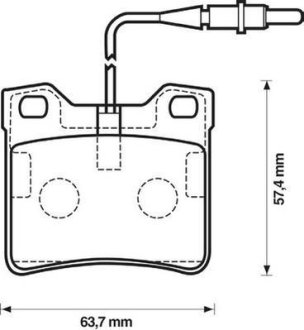 Гальмівні колодки задні Mercedes V-Class, Vito Jurid 571845J