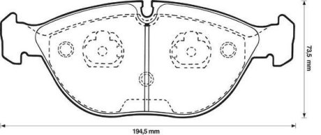 Тормозные колодки передние Audi A8, TT / BMW 7-Series, Z8 Mercedes S-Class, E-Class / Bentley Jurid 571872J