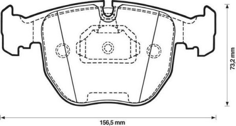 Тормозные колодки передние BMW 5-Series, 7-Series, X5, X3 Jurid 571873J