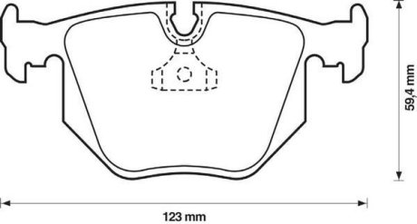 Тормозные колодки задние BMW 3-Series, 7-Series, X3, X5, Z4, Z8 / Land Rover Range Rover Jurid 571918J