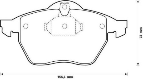 Гальмівні колодки передні Opel Astra G, Calibra A, Vectra B / Chevrolet / Infinity Q45 Jurid 571920J