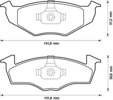 Гальмівні колодки передні Skoda Fabia, Roomster / VW Fox, Lupo, Polo / Seat Arosa Jurid 571923J