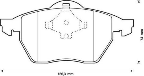 Гальмівні колодки передні Audi A3, TT / Seat Toledo / Skoda Octavia / VW Golf III, Vento Jurid 571935J