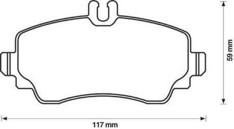 Гальмівні колодки передні MERCEDES-BENZ A-class (W168) Jurid 571945J