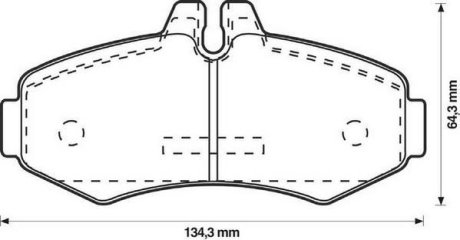 Тормозные колодки передние Mercedes Sprinter 904 /Vito 638 Jurid 571946J