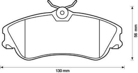 CITROEN колодки гальмівні передні XSARA PICASSO 00- Jurid 571966J