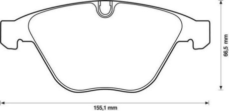 Гальмівні колодки передні BMW 1-Series, 3-Series, 5-Series, 6-Series, 7-Series Jurid 571990J