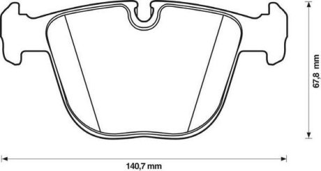 Гальмівні колодки задні BMW 1-Series, 3-Series, 5-Series, 6-Series, 7-Series, X5, X6 / Bentley / Rol Jurid 571991J