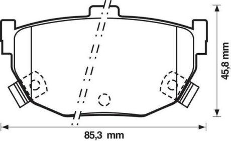 Гальмівні колодки задні Hyundai Coupe, Elantra, Lantra / KIA Cerato / Nissan Maxima, Bluebird Jurid 572127J