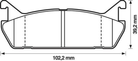 Гальмівні колодки задні DAIHATSU APPLAUSE / MAZDA 323, 626, MX-5 / SUZUKI BALENO Jurid 572163J