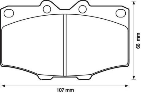 Тормозные колодки передние Toyota 4Runner, Hi-Lux, Land Cruiser Jurid 572178J