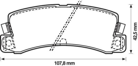 Гальмівні колодки задні Toyota Avensis, Camry, Carina / Lexus ES, RX / VW Transporter / Opel Corsa Jurid 572188J