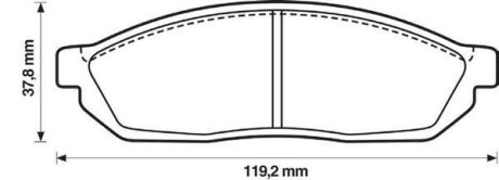 Колодки гальмівні передні CIVIC 1,2/1,3 83-87 Jurid 572250J