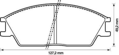 Гальмівні колодки передні Honda Accord II / Hyundai Accent II, Getz, Stellar, Pony, Excel Jurid 572268J