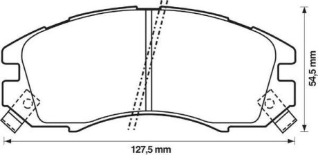 Гальмівні колодки передні SUBARU Impreza, Legacy Jurid 572275J