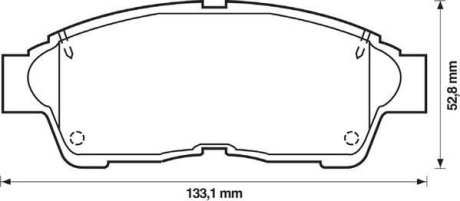 Тормозные колодки передние Toyota Camry, Carina, Celica, Corolla, Picnic, RAV-4, Solara Jurid 572333J