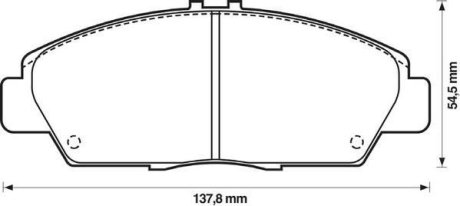 Гальмівні колодки передні Honda Accord IV, V, Prelude III Jurid 572350J