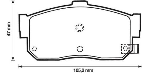 Тормозные колодки задние Nissan Almera, 100NX, Primera, Sunny, Maxima Jurid 572376J