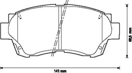 Тормозные колодки передние Lexus ES, GS, LS, SC / Toyota Altezza, Camry, Celica, Corona, Mark II, Si Jurid 572392J