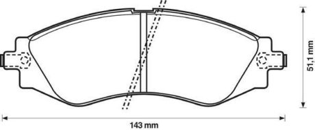 Гальмівні колодки передні Daewoo Espero, Lanos, Leganza, Nubira / Chevrolet / Saab Jurid 572407J