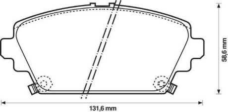 Тормозные колодки передние Honda Accord VI (1999->) Jurid 572429J