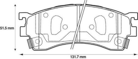 Гальмівні колодки передні Mazda 323, 626, MX-6, Premacy, Xedos 6 Jurid 572434J