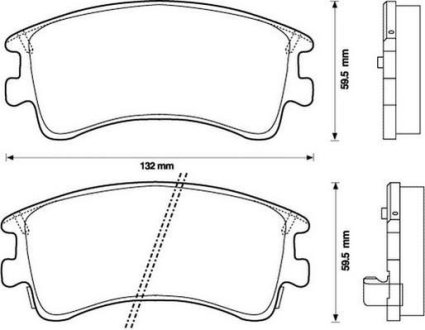 Тормозные колодки передние Mazda 6 (2002->) Jurid 572482J