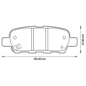 Тормозные колодки задние Infinity/ Suzuki/ Nissan Qashqai, X-Trail, Juke, Leaf, Murano, Tiida, Teana Jurid 572501J