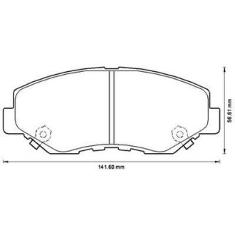 Гальмівні колодки передні Honda II, CR-V Accord VII, Pilot (2002->) Jurid 572504J