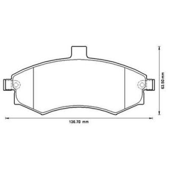 HYUNDAI колодки гальмівні передні Elantra 00-, Matrix 01- Jurid 572513J