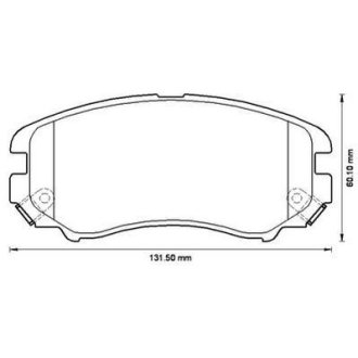 Тормозные колодки передние KIA Sportage, Soul, Optima / Hyundai Tucson, Sonata, Elantra Jurid 572514J