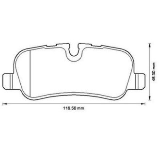 Гальмівні колодки задні Land Rover Discovery, Range Rover Jurid 572522J