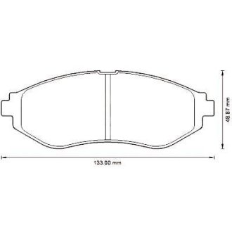 Тормозные колодки передние Chevrolet Aveo / Daewoo Kalos Jurid 572539J