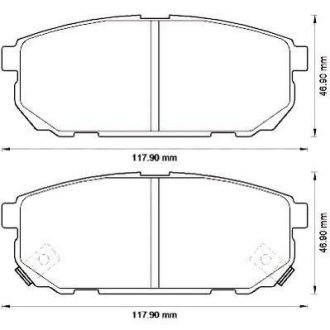 KIA гальмівні колодки дискові Sorento 02- задн. Jurid 572549J