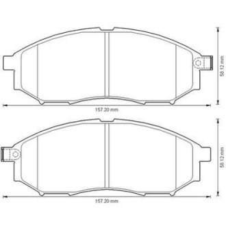 Тормозные колодки передние Renault Koleos / Nissan Murano, NP300, Navara, Pathfinder, Qashqai / Infin Jurid 572575J