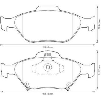 Тормозные колодки передние Toyota Yaris / Daihatsu Charade Jurid 572576J