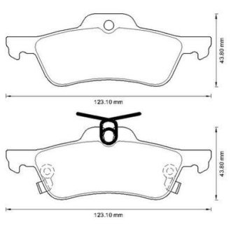 Гальмівні колод. задн. Toyota Yaris 05- Jurid 572588J