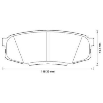 Гальмівні колодки задні Toyota Land Cruiser, Tundra / Lexus LX (2007->) Jurid 572597J